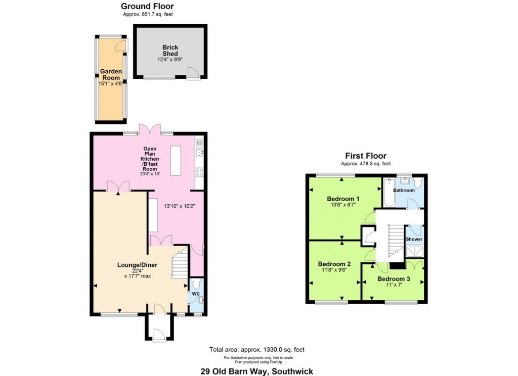 Floorplans For Old Barn Way, Southwick