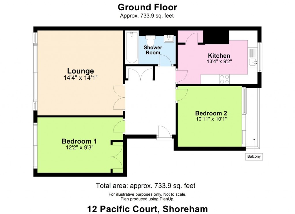 Floorplans For Pacific Court, Riverside, Shoreham-by-Sea